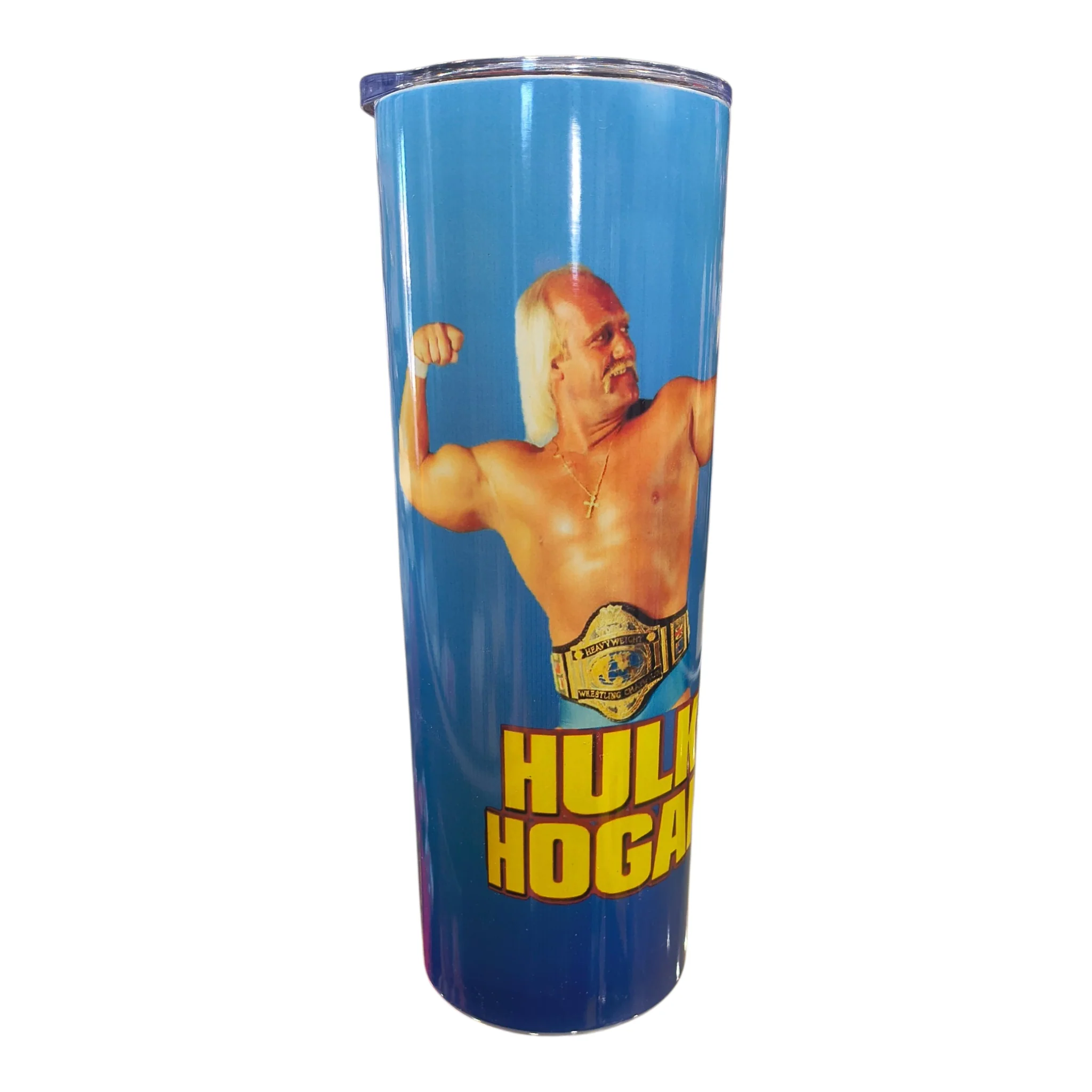 Blue Hulk Hogan 1986 20oz Skinny Aluminum Tumbler