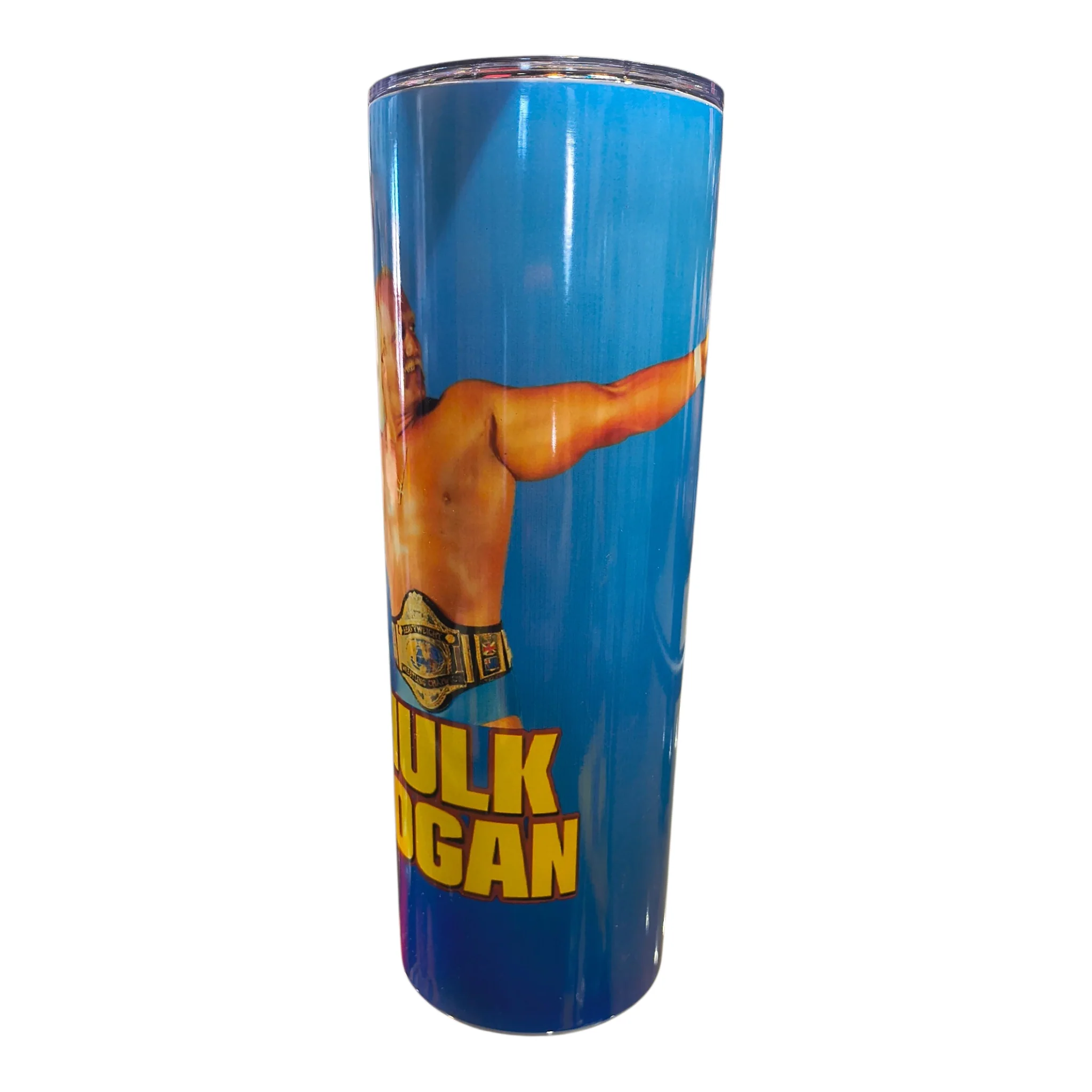 Blue Hulk Hogan 1986 20oz Skinny Aluminum Tumbler - Image 2