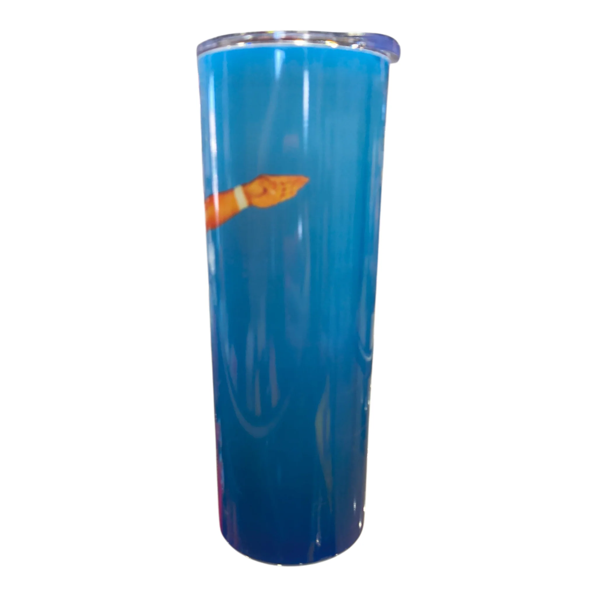Blue Hulk Hogan 1986 20oz Skinny Aluminum Tumbler - Image 3