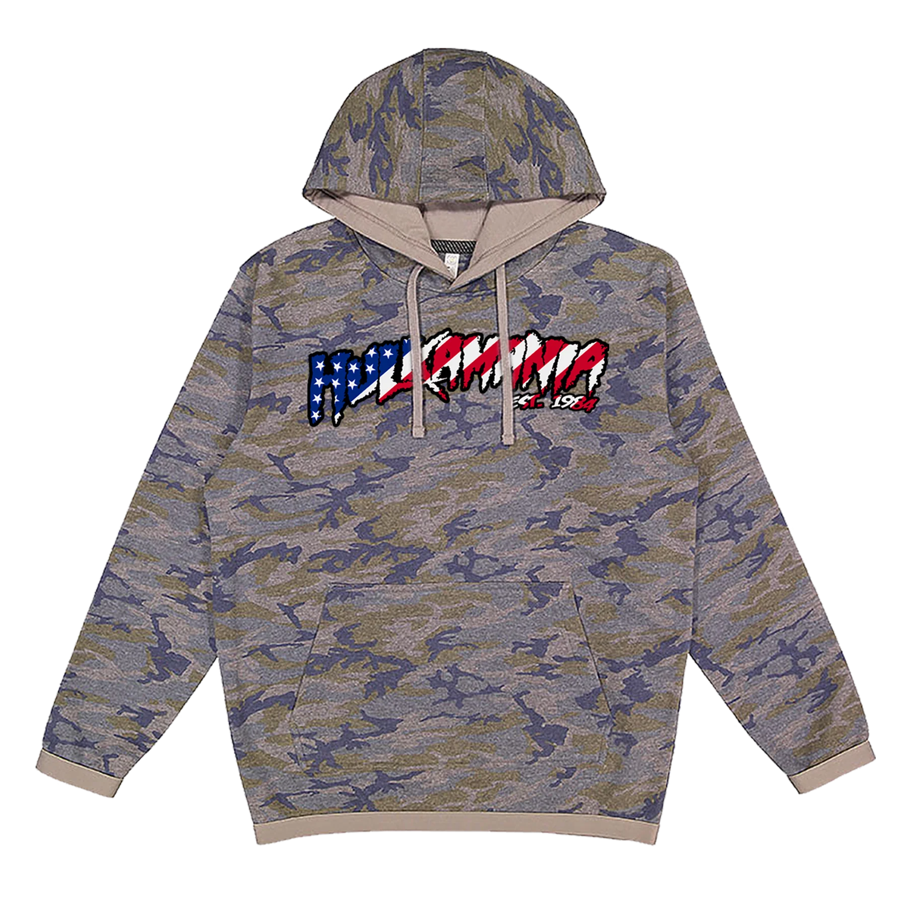 Camo Hulkamania Flag Hoodie