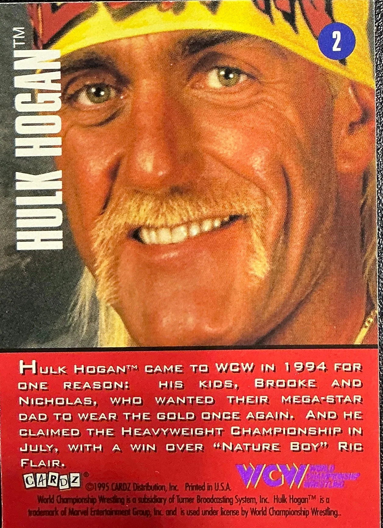 Consignment SR - WCW Main Event Hulk Hogan #2 Trading Card - Image 2