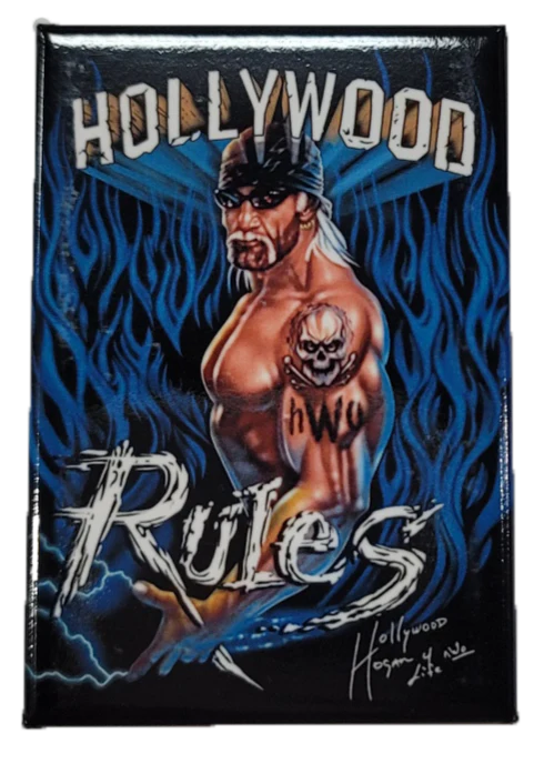 Flat Magnet Blue Flame Hollywood Rules