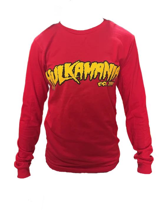 Red Hulkamania Adult Longsleeve T-Shirt