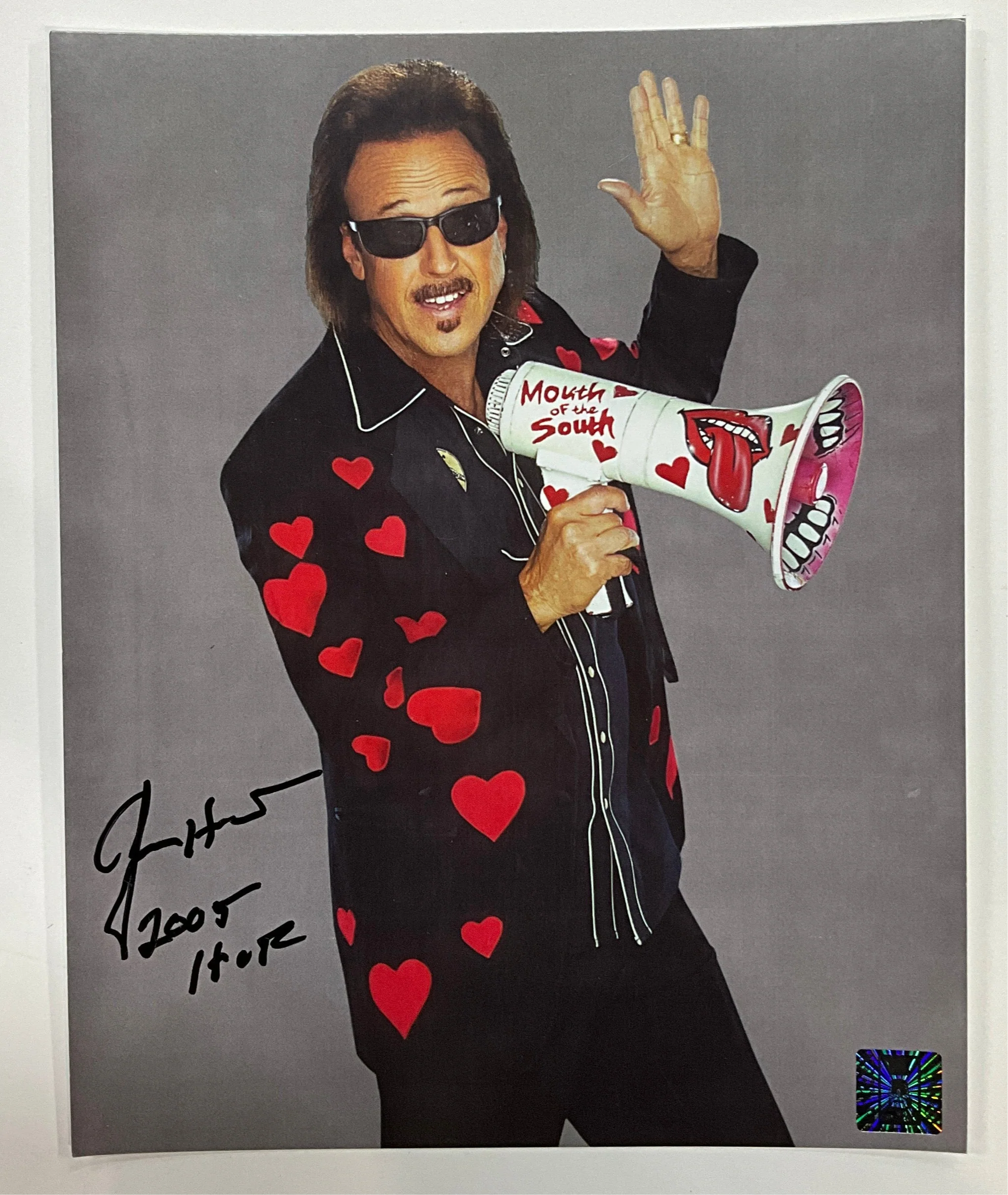 Jimmy Hart Megaphone Autographed 8x10 Photo