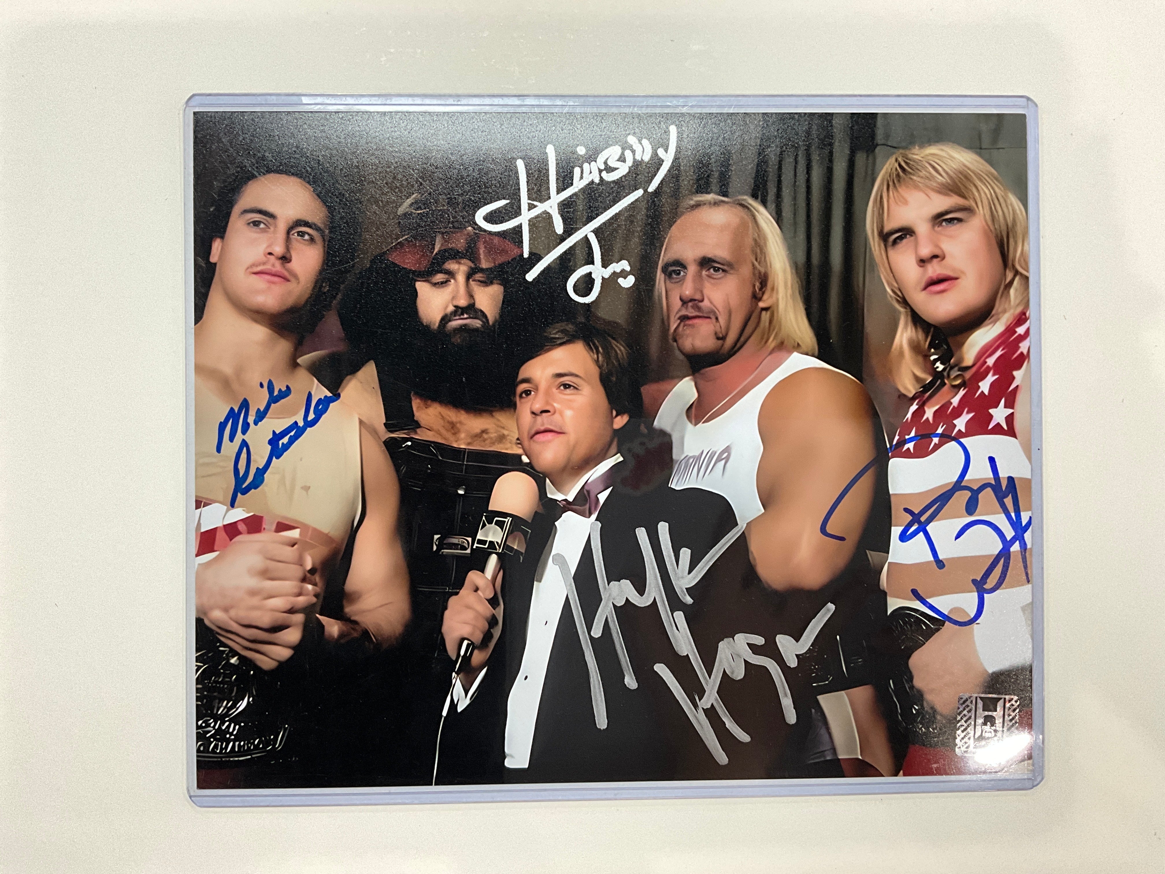 Mike Rotundo, Hillbilly Jim, Hulk Hogan, Barry Windham Autographed 8x10 Photo