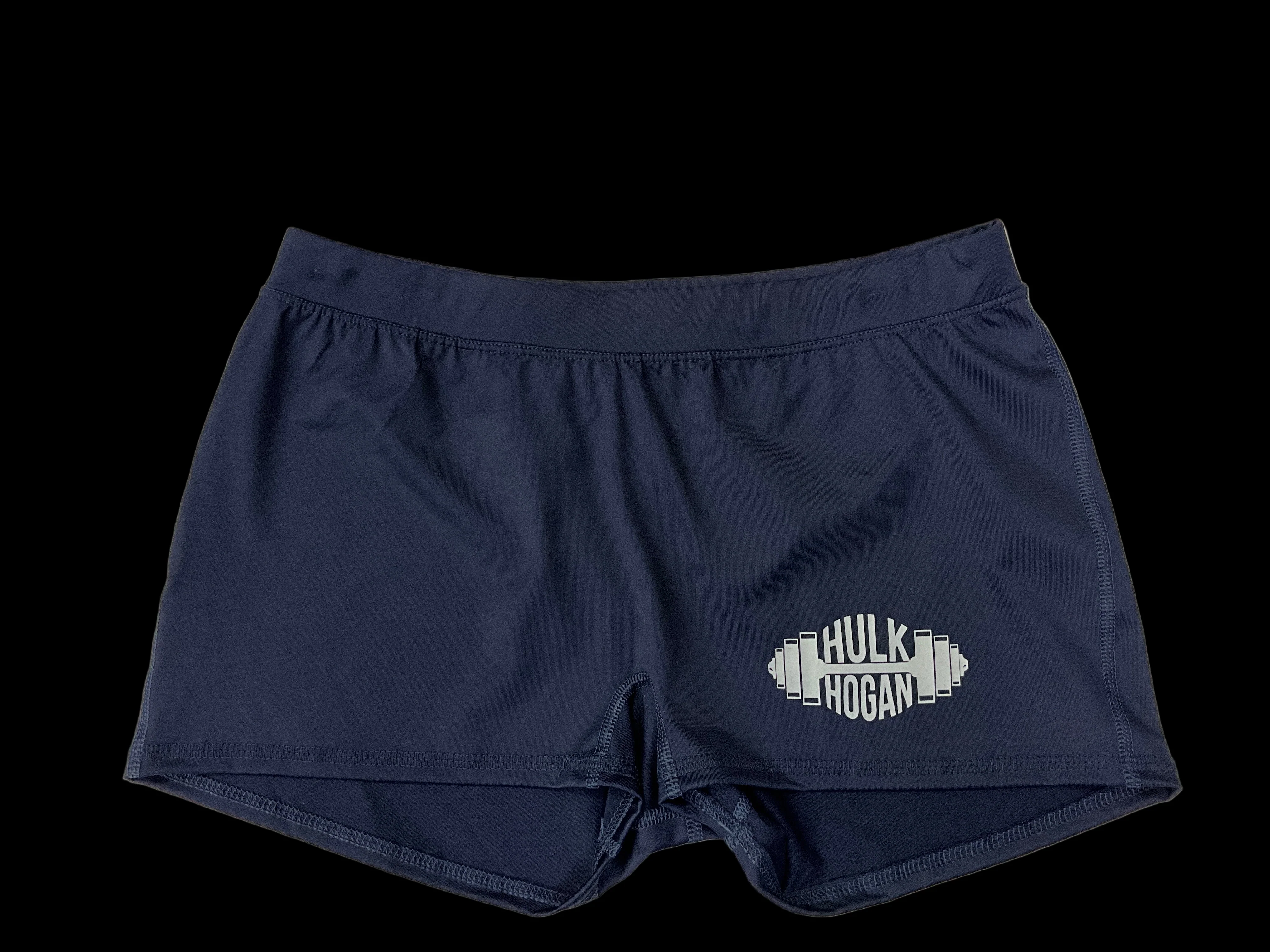 Womens Navy Compression Shorts - Image 2