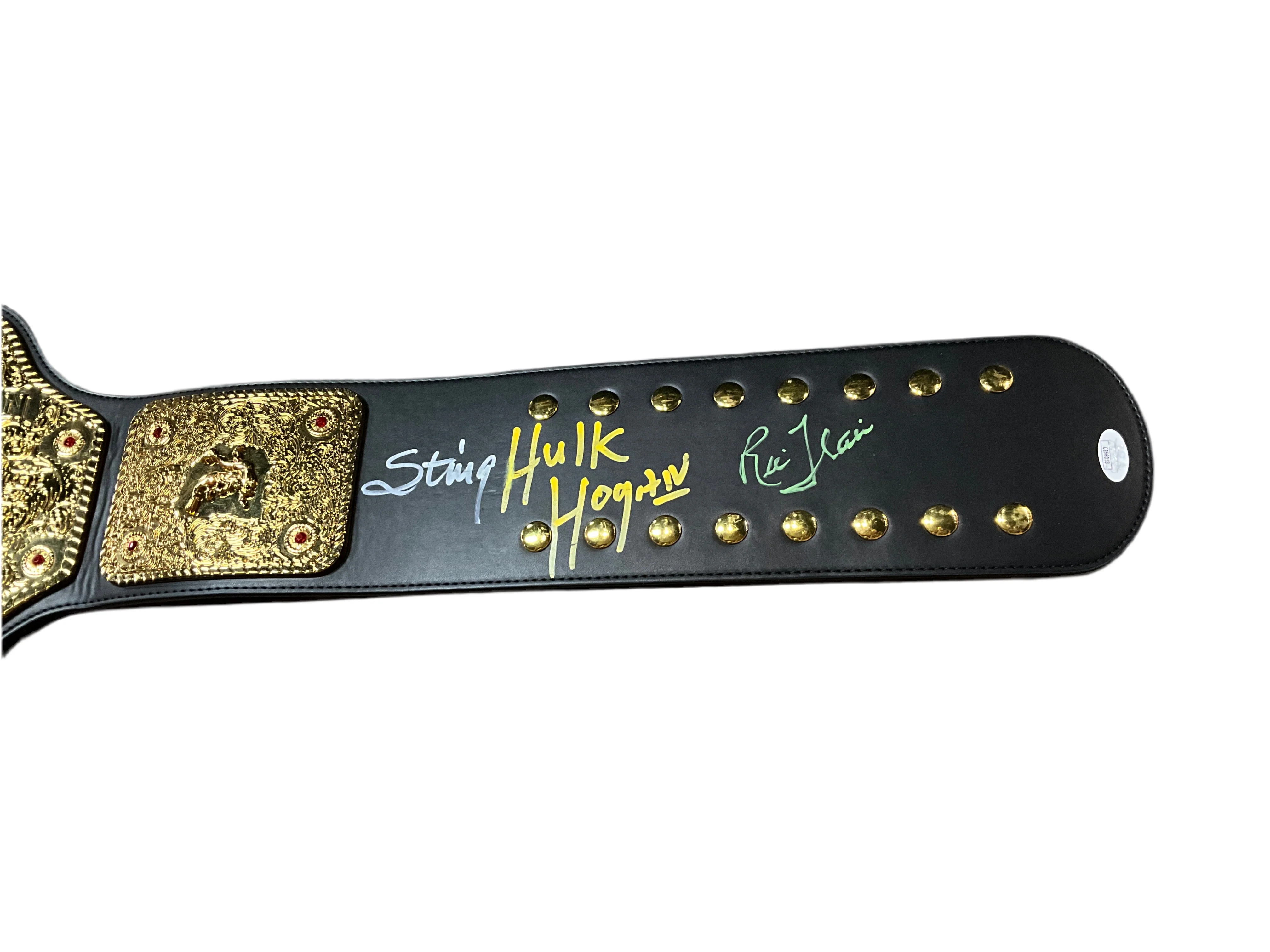 Official WWE Big Gold Replica Belt Multi Signed - Image 3