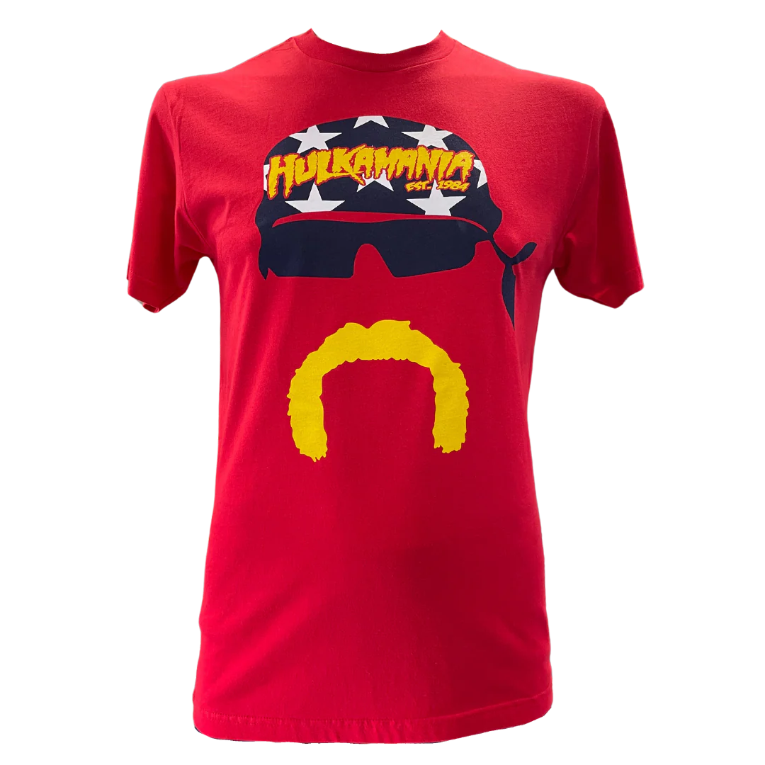 Hulkamania Face Silhouette Adult T-Shirt