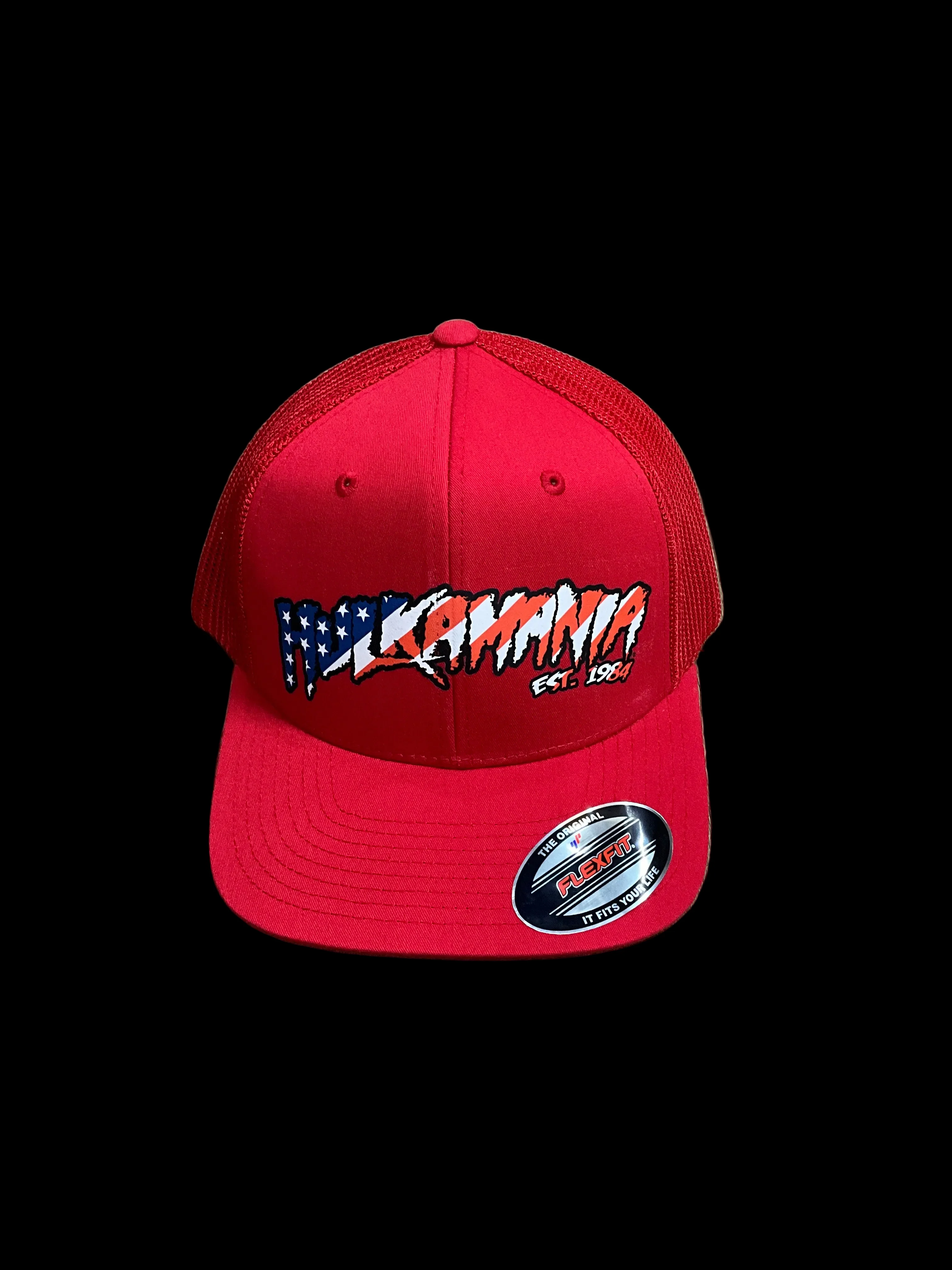 Red Hulkamania Flag Flex Fit Hat