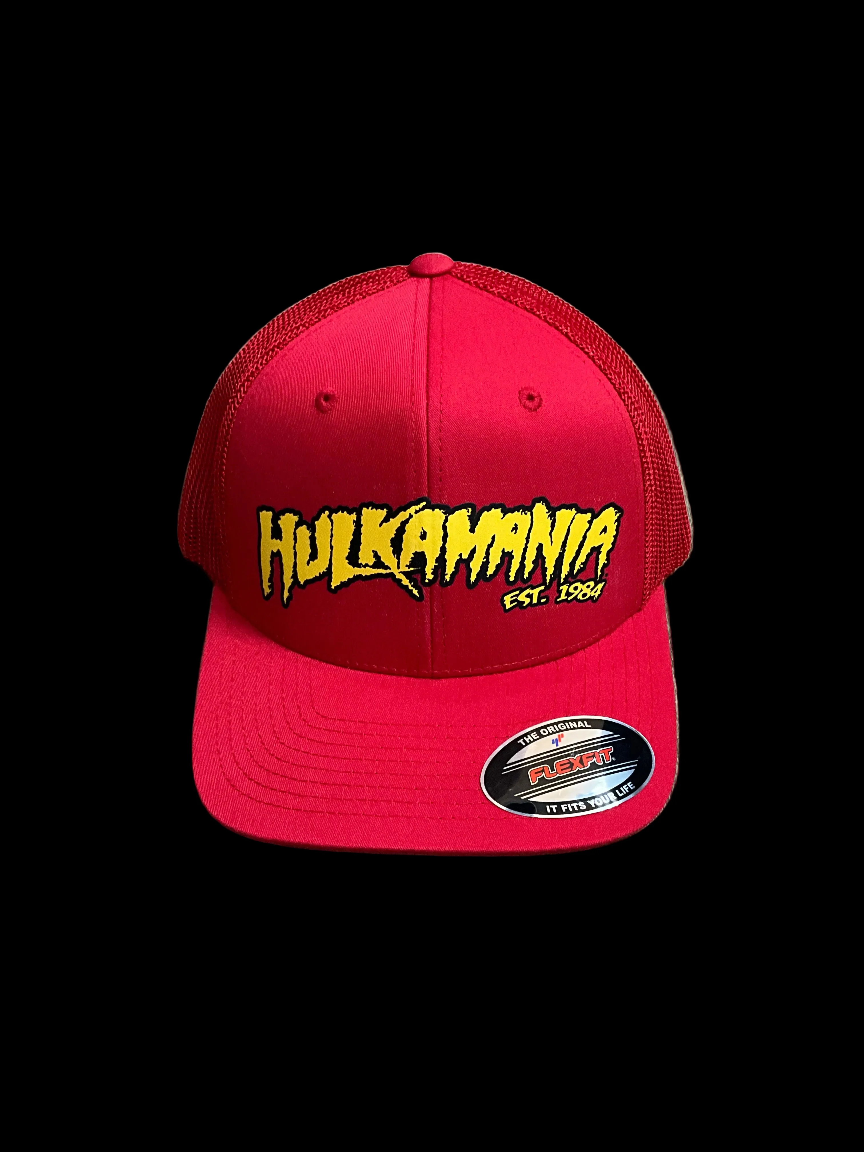 Red Original Hulkamania Flex Fit Hat