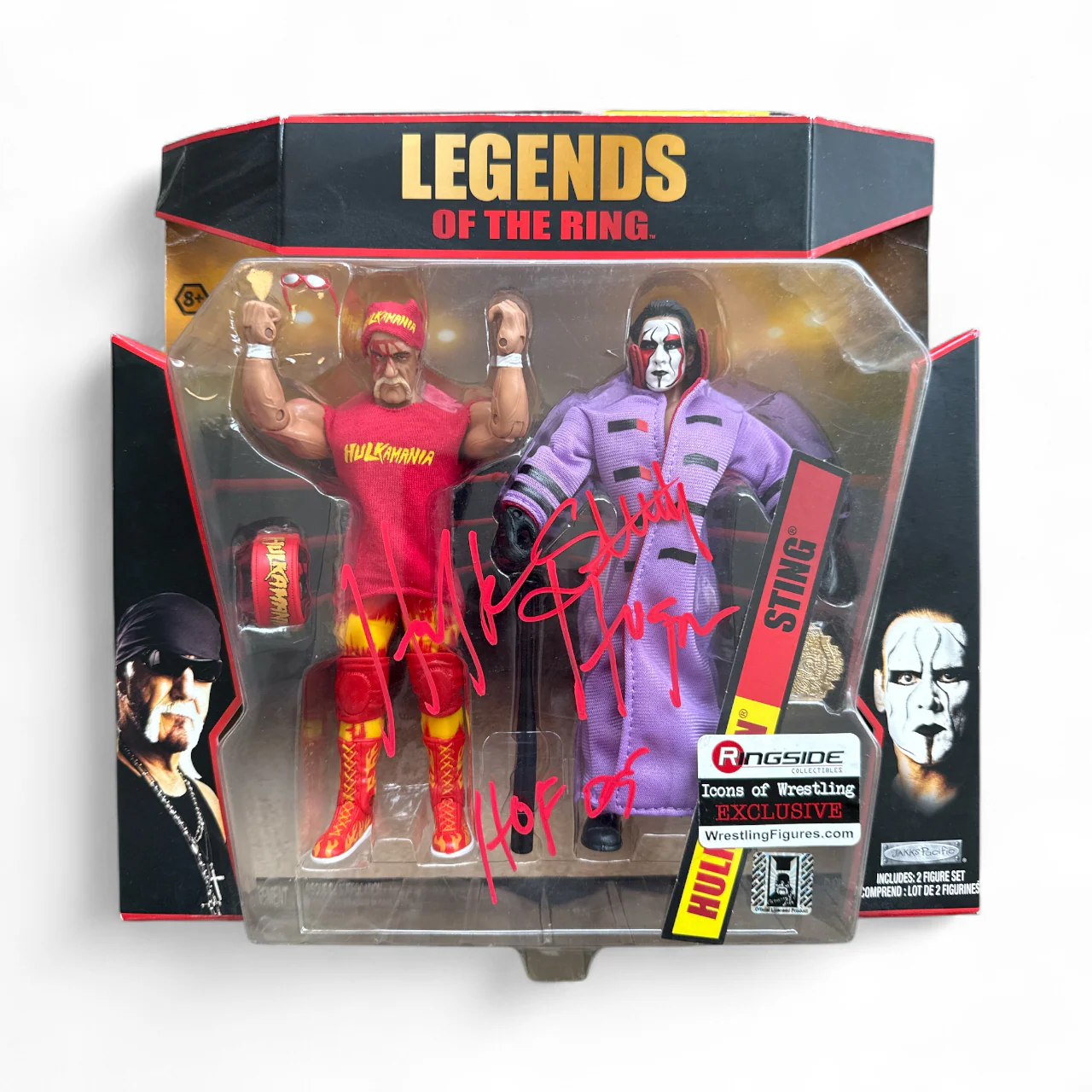Signed by both Hulk Hogan and Sting Legends of the Ring Figure - Image 3