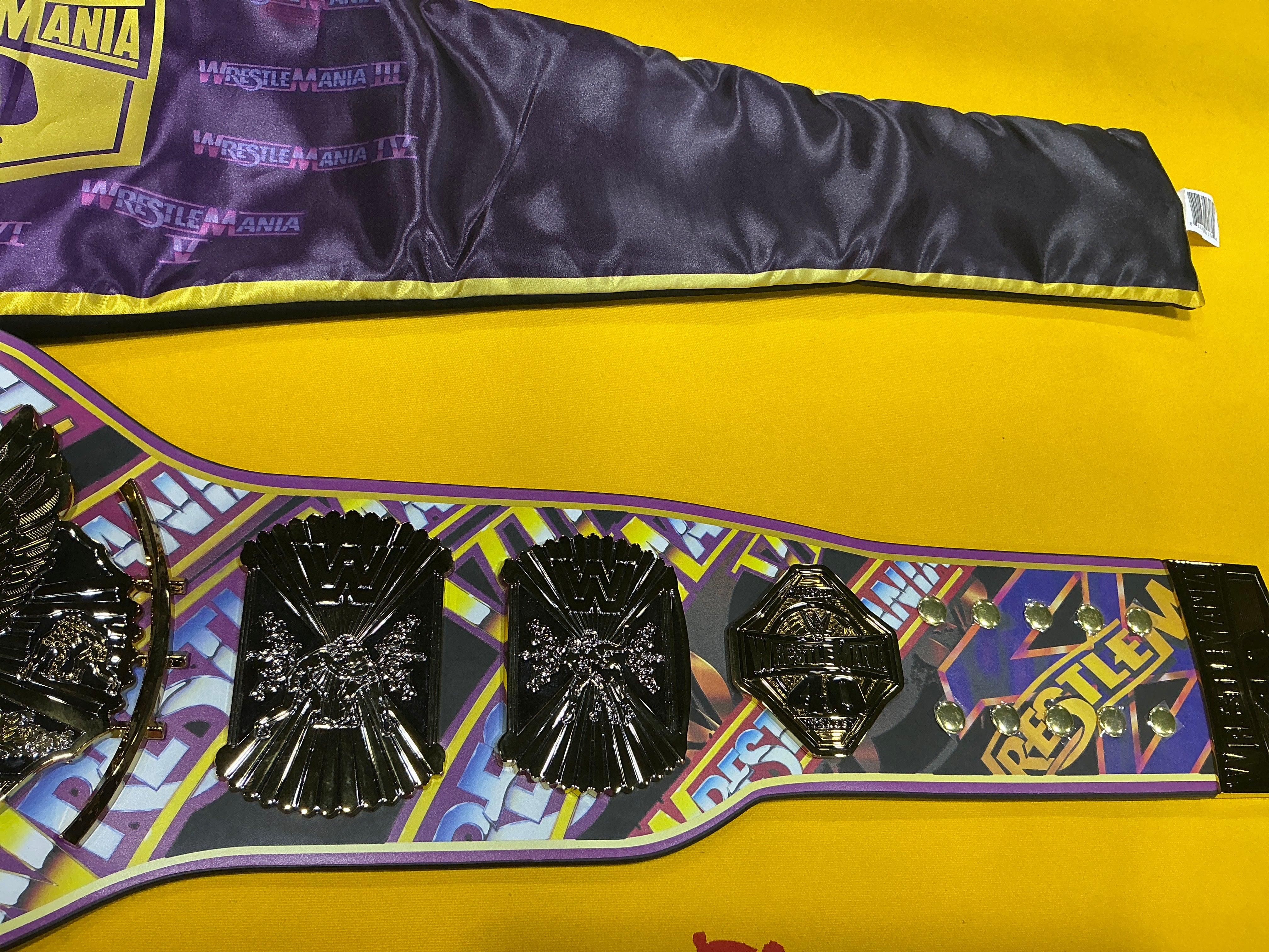 Signed Wrestlemania Winged Eagle Dual Gold Plated 40th Anniversary 135/200 Belt - Image 4