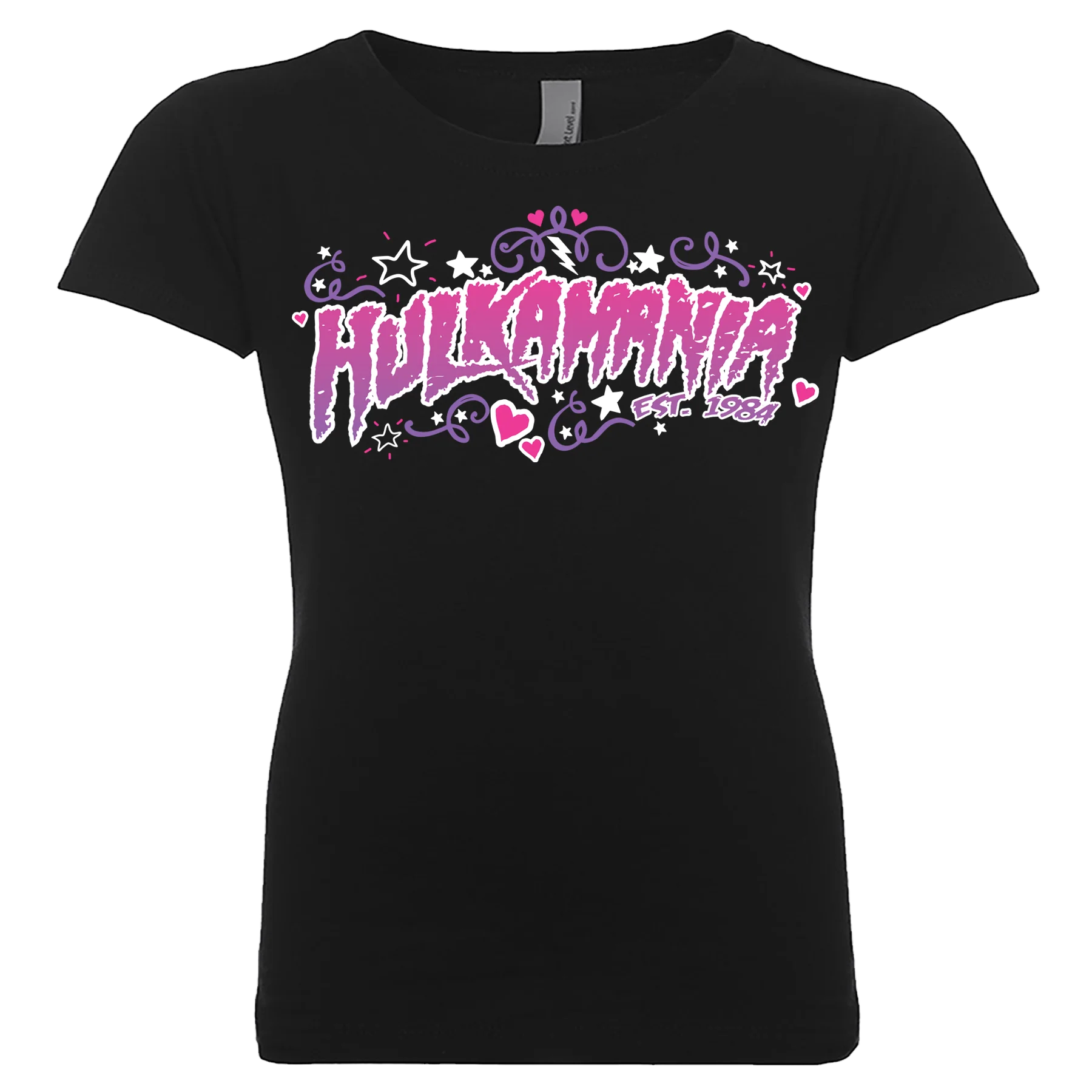 Black Glitter Hulkamania Girls Toddler T-Shirt