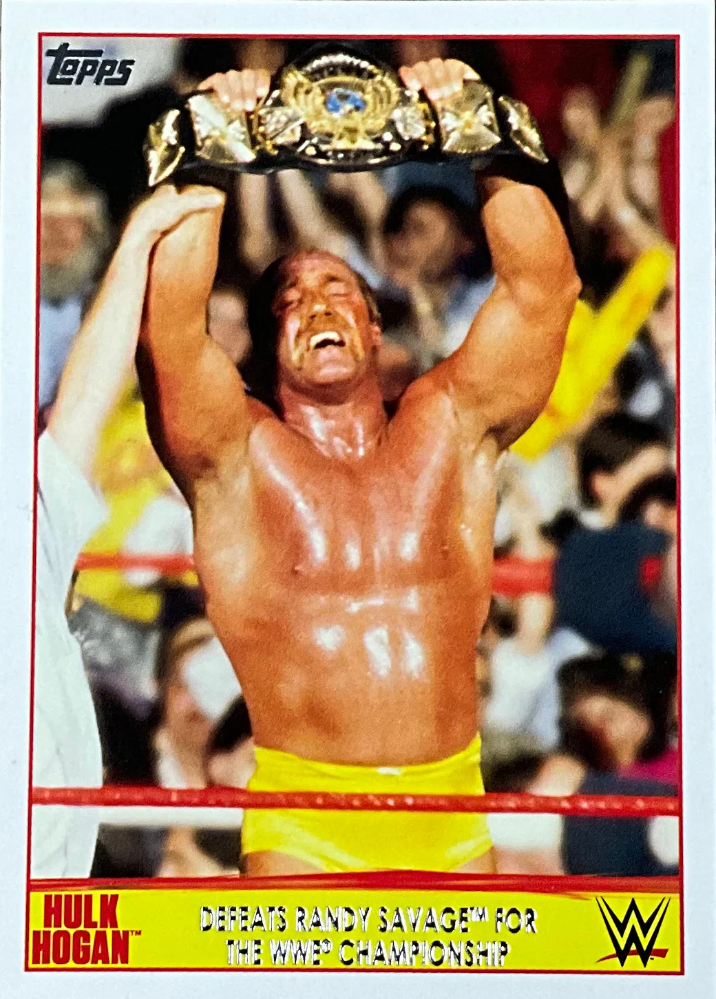 Topps Hulk Hogan Defeats Randy Savage 8 of 40 Trading Card