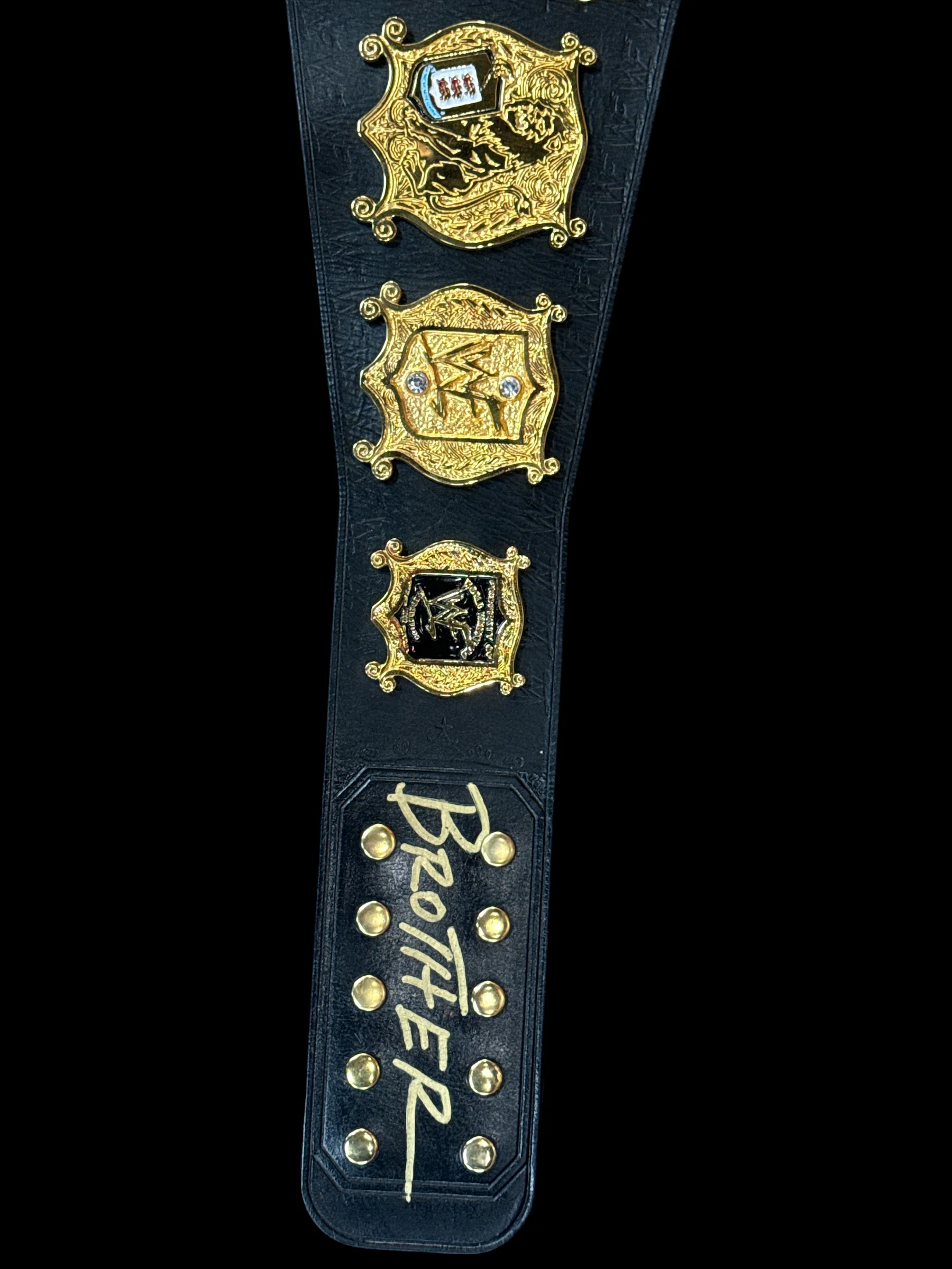 24kt Gold Plated Hulk Hogan Undisputed World Heavyweight Championship SIGNED Replica Title Belt - Image 4