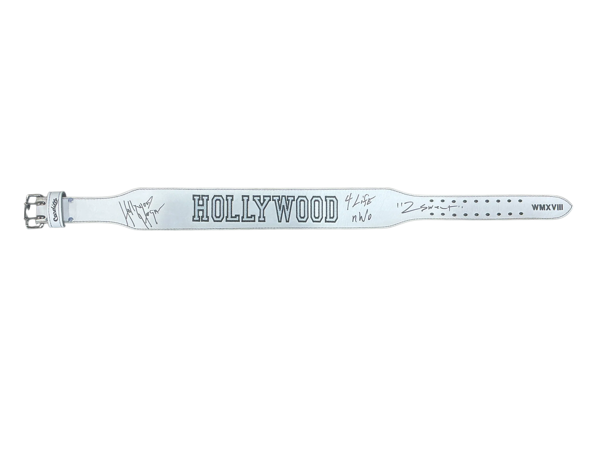 White Hollywood Cardillo Weight Belt Signed