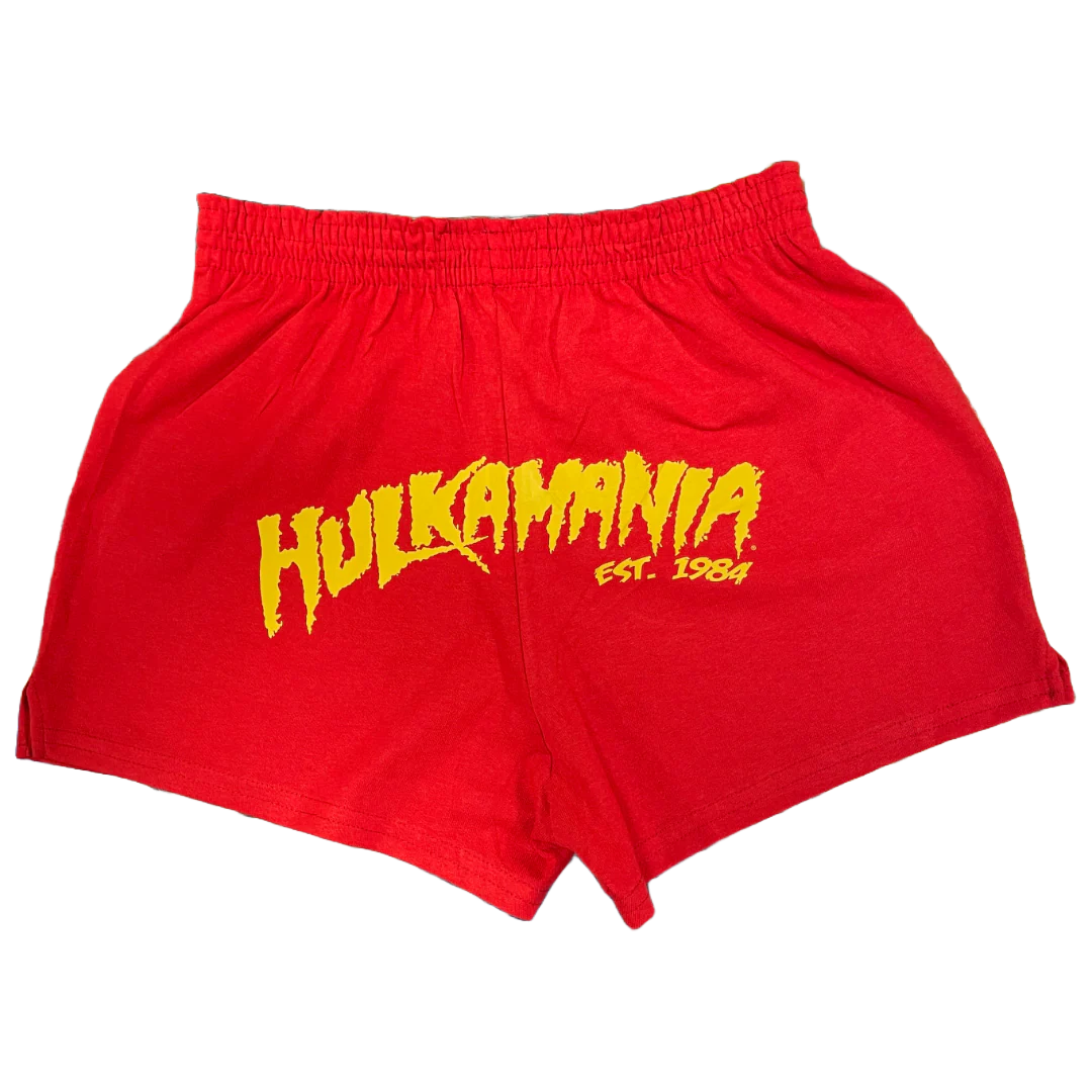 Women's Red Hulkamania Gym Shorts - Image 2