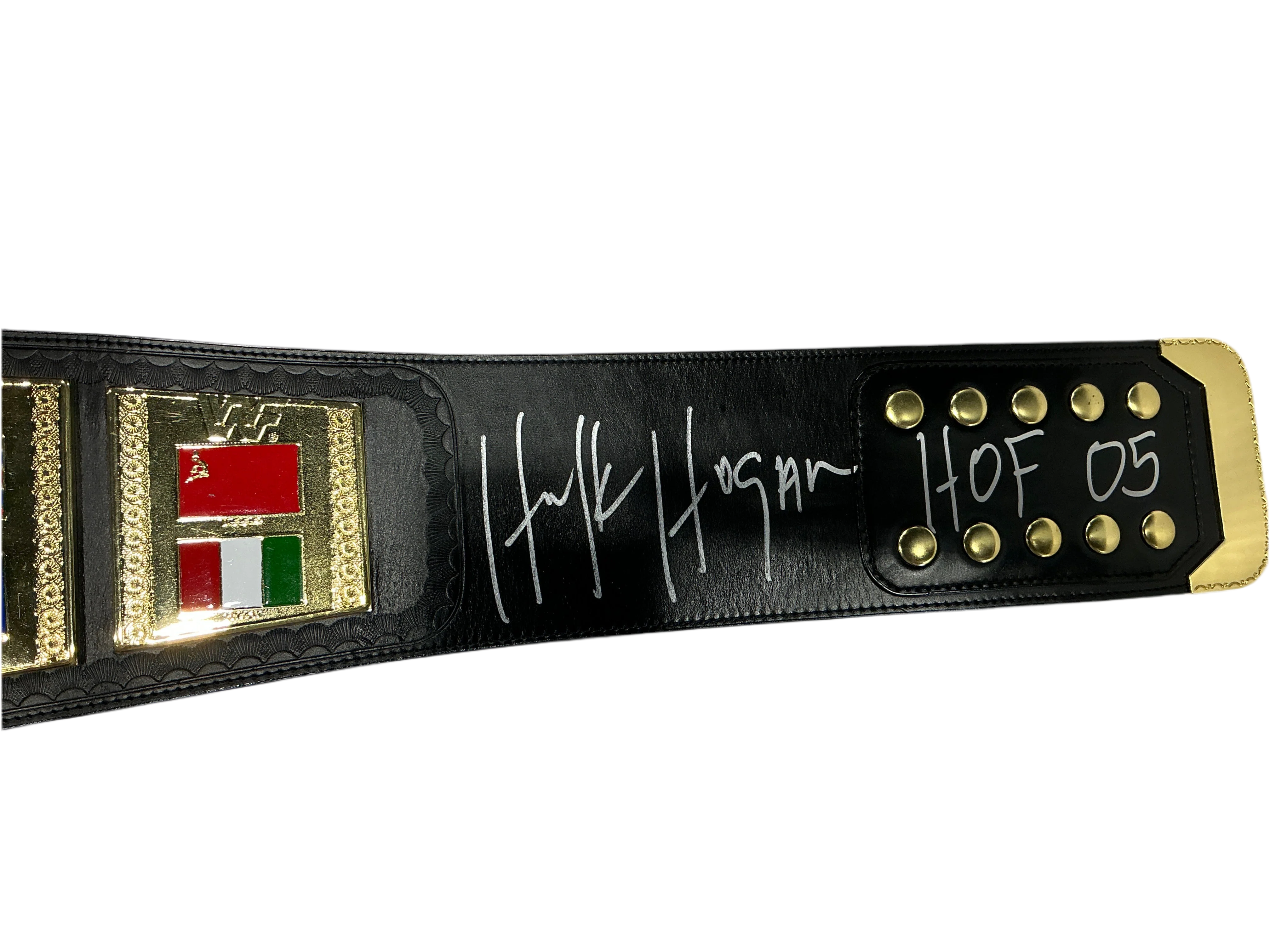 WWF 1986 Hulk Hogan Signed Figures Toy Company Title Belt - Image 4