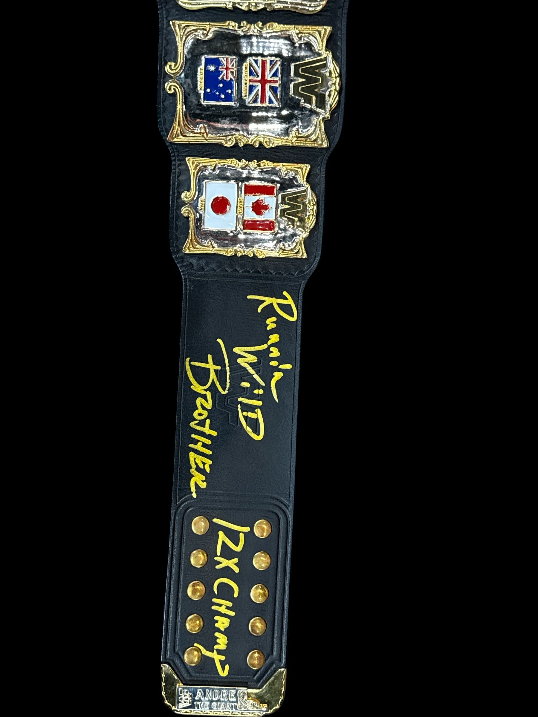 WWF 1987 Hulk Hogan Signed Title Belt 24KT - Image 4