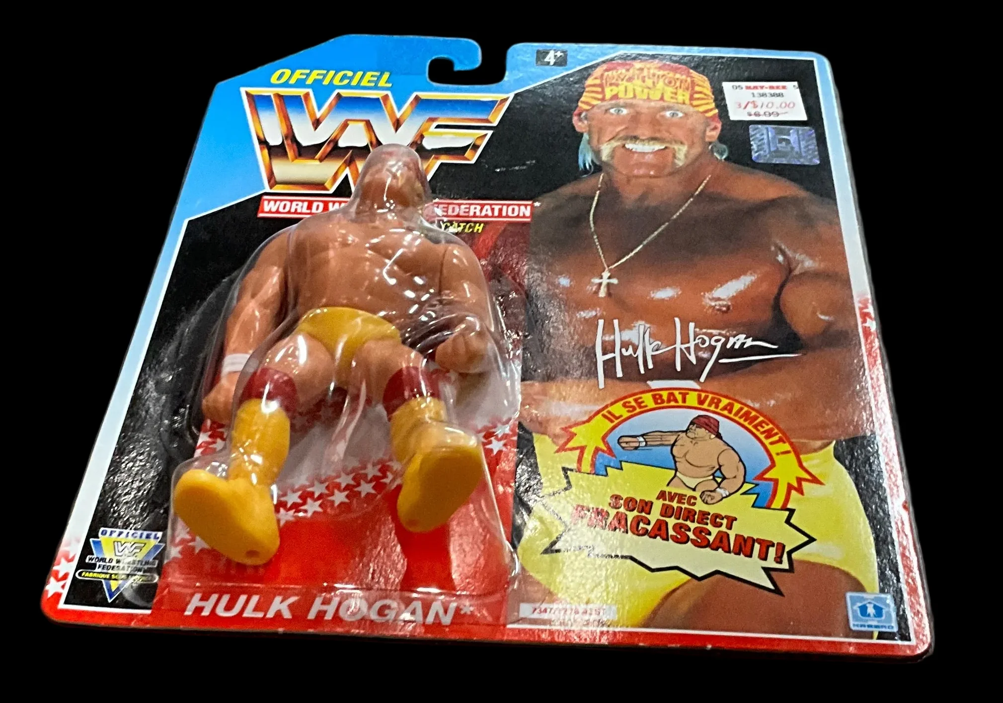WWF Hulk Hogan Hasbro Figure French Version Unsigned - Image 2