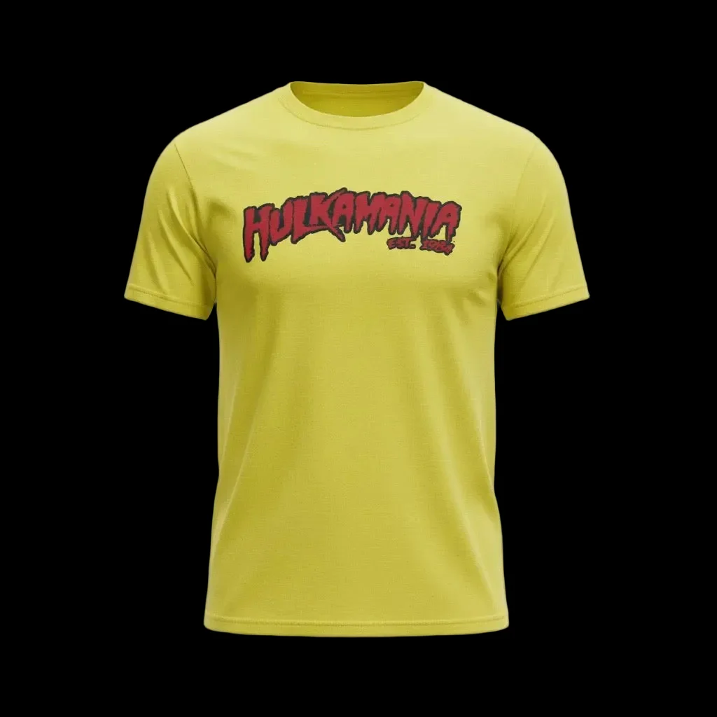 Yellow Hulkamania Adult T-Shirt - Image 2