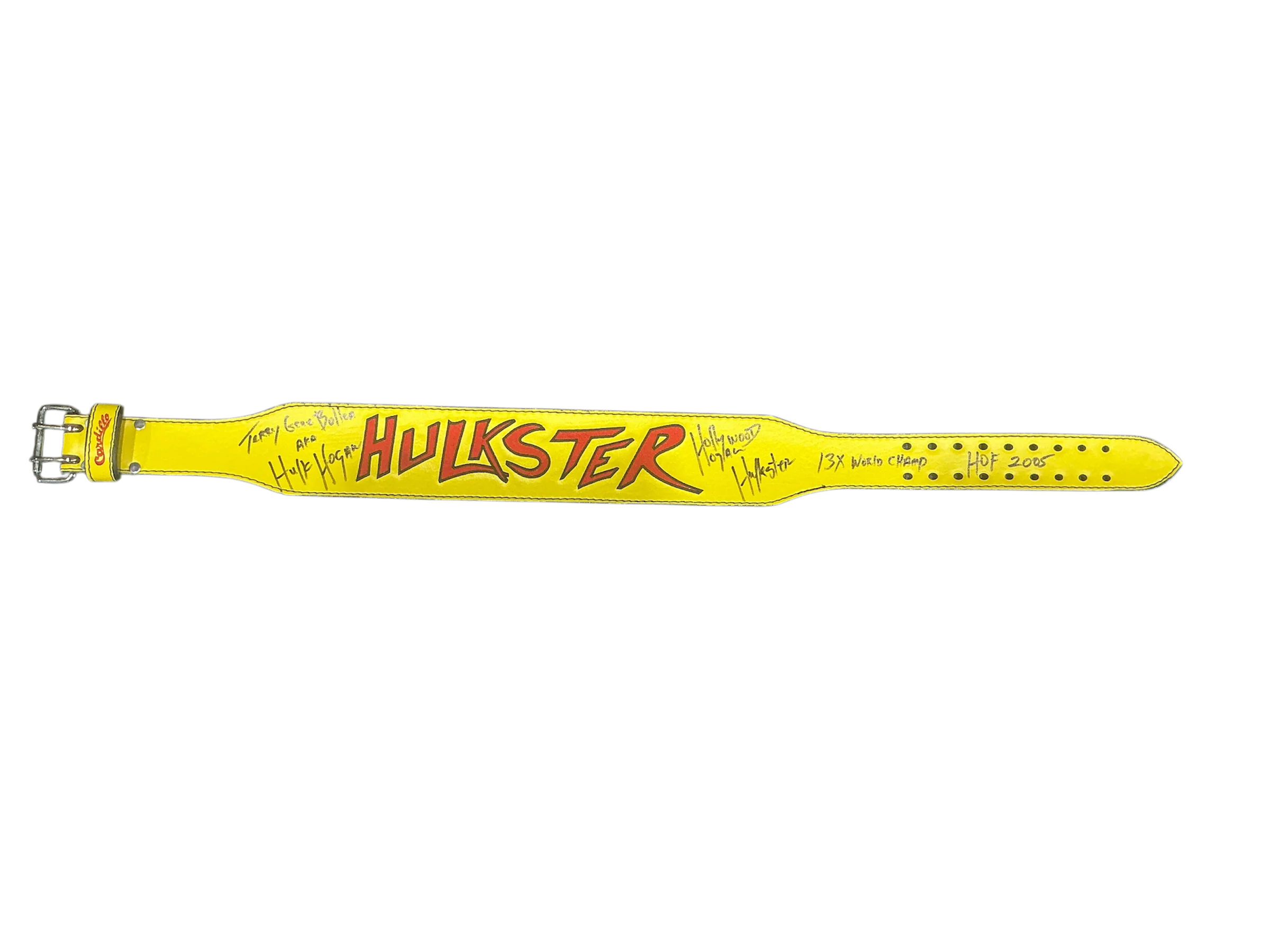 Yellow Hulkster Cardillo Weight Belt Signed